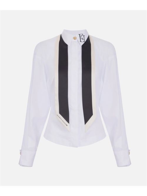 CAMICIA CON FOULARD ELISABETTA FRANCHI | CA12352E2100 BIANCO